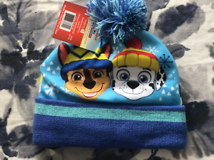 New Paw Patrol Blue Winter Hat  Child Boy Girl Tuque Size 2-6x NWT Look