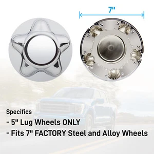 FOR 1997-2004 FORD F150 F-150 TRUCK EXPEDITION CHROME WHEEL CENTER CAP HUB COVER - Picture 1 of 14