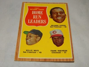 1962 HOF Baseball Card Home Run Leaders # 54 W/Willie Mays Card In Great Cond. - Picture 1 of 4