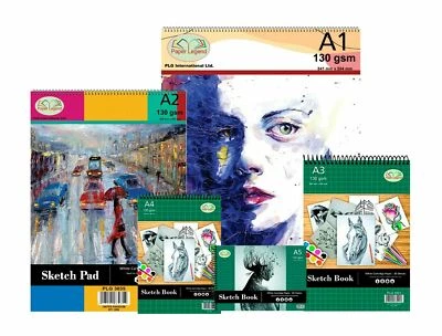 Almohadillas de dibujo/libros cartucho blanco papel dibujo garabato arte surtido Foto 1 de 4