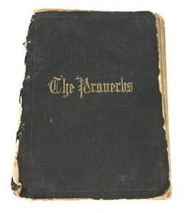 The Proverbs NY: American Bible Society 1864 Pocket Book - Foto 1 di 5