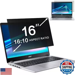 ZOEGAA 16 Inch Laptop Privacy Screen Filter for 16:10 Widescreen Display 13.5 - Picture 1 of 5