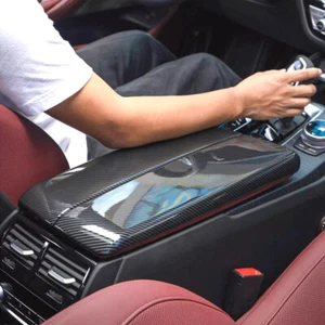 Carbon Fiber Console Armrest Cover Trims For BMW 6-Series 640i G32 GT 2017-2023 - Picture 1 of 12