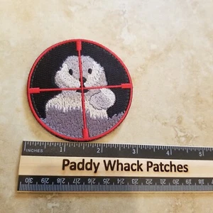Honey Badger Crosshairs Patch Hook & Loop Back Military Morale Tactical - Picture 1 of 2