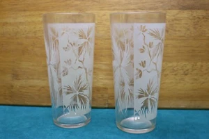 Juego de 2 vasos retro Tom Collins de 6 3/8" de alto blanco tropical - Imagen 1 de 4