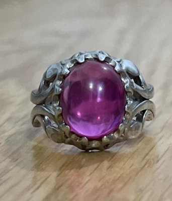 Sterling Silver 925 Stone Ruby Men Persian Handmade خاتم روبي - Image 1 of 4