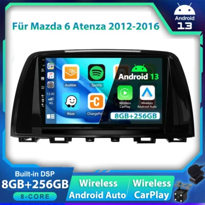 Autoradio Android 13 Car Play Für Mazda 6 Atenza 2012-2016 GPS NAVI DAB+ 8G+256G - Bild 1 von 4