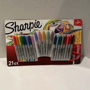 Sharpie Permanent Markers, Fine and Ultra-Fine Points, Assorted, 21 Count - Picture 1 of 2