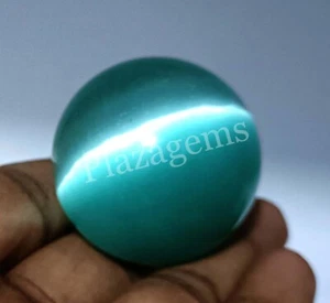 Blue Cats Eye Ball Stone 450.00 Ct Natural EGL Certified Loose Gems 4DAE - Picture 1 of 11