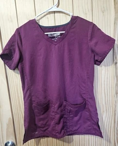 Womans Small Maroon Greys Anatomy Scrub Top - Picture 1 of 6