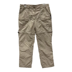 Pantaloni LL Bean uomo medi convertibili escursionismo cargo kaki nylon zip off campeggio - Foto 1 di 9