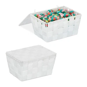 Aufbewahrungskorb Aufbewahrungsbox Badkorb Flechtkorb Badezimmer-Organizer - Bild 1 von 8