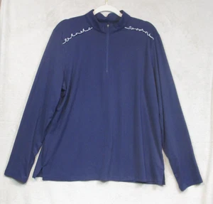 Lillie grün dunkelblau Golf Tennis Langarm 1/4 Zip Shirt Größe XL - Bild 1 von 8