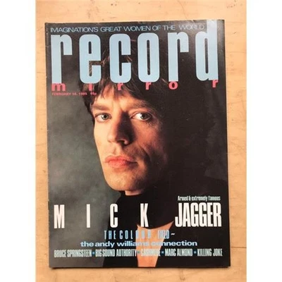 MICK JAGGER RECORD MIRROR MAGAZINE FEB 16 1985 MICK JAGGER COVER WITH MORE INSID - Image 1 of 2