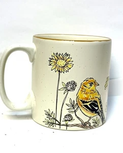 Taza de gres de cerámica Wildflower Bird Spectrum Designz Blue Sky 21 oz café - Imagen 1 de 4