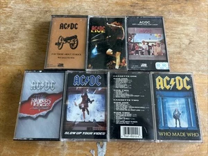 AC/DC Cassette Lot Dirty deeds for those about to rock blow up Your Video Live - Foto 1 di 9