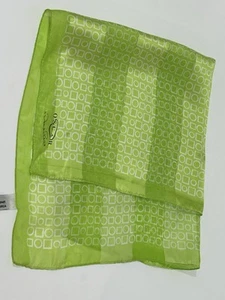 Oscar de la Renta Damen Schal grün quadratisch geometrische Formen bedruckt - Bild 1 von 7