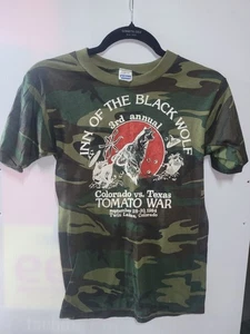 1984 The Inn Of The Black Wolf 3rd Colorado  Texas Tomato War T-Shirt Twin Lakes - Picture 1 of 4