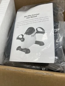 Mini Exercise Bike Pedal Exerciser Arm Leg Adjustable White NIB - Picture 1 of 3