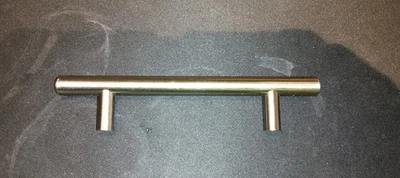 Tiradores de barra en T de níquel satinado de 6" 25 piezas manijas de puerta de gabinete cajón orificio de 3/4" Foto 1 de 3