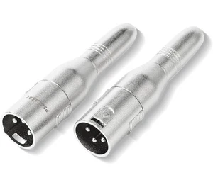NEW 2Pcs XLR 3 Pin Male to 1/4" 6.35mm Female Jack Socket Audio Mic Cord Adapter - Picture 1 of 6