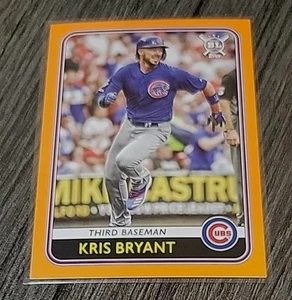 2020 Topps Big League Baseball KRIS BRYANT Orange Base #160 Chicago Cubs - Picture 1 of 2