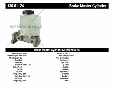 Cilindro maestro de freno para Mercury Montego 2005-2007 PIEZAS CENTRICAS Foto 1 de 2
