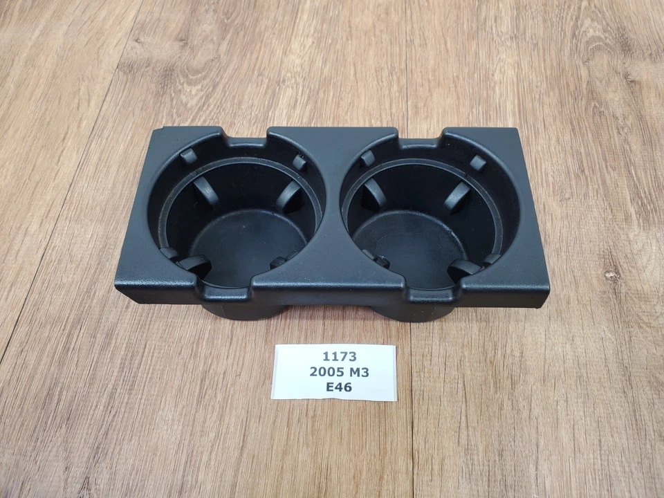 ✅ 01-06 OEM BMW E46 M3 325 330 consola central delantera portavasos negro Foto 1 de 4