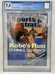 2003 Newsstand Sports Illustrated Basketball Kobe Bryant "Kobe's Run" CGC 7.5 - Picture 1 of 20