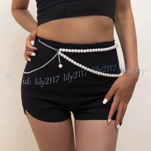 White Shell Pearl Waist Belly Chain Women Belt Accessories Body Jewelry Sexy - Picture 1 of 8