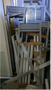 Ikea Galant Untergestell grau mit weißen A-Beinen- 120cm - ohne Tischplatte - Bild 1 von 1