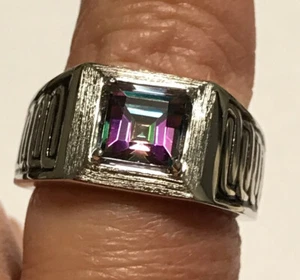 Sterling Silver Mystic Topaz Ring Size 9 NWT - Picture 1 of 8