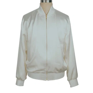 Free Tariff Mens 30-40mm Heavy Weight 100% Silk Bomber Jacket Tops No Lining - Picture 1 of 8