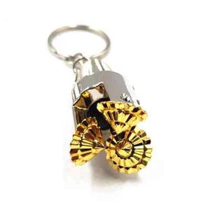 Rotary 3D Drill Bit Pendant Key Chain Oilfield Tricone Oil Well Jewelry - Picture 1 of 24
