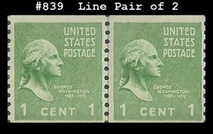 USA5 # 839 MNH Line Pair2 George Washington - Picture 1 of 1