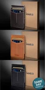 Men RFID Blocking Bifold Leather Wallet Slim Credit Card Holder MenS Money Clip - Picture 1 of 47