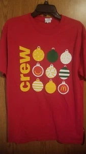 NWOT Mcdonalds Christmas Crew Employee Promo T Shirt Medium - Picture 1 of 1