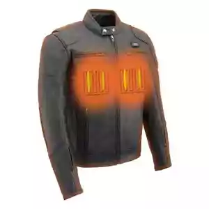 Chaqueta de cuero para hombre Milwaukee con ventilación de motocicleta con tecnología térmica MLM1513 - Imagen 1 de 12