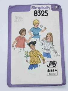 Simplicity Pattern 8325 Size 3 & 4 Child Uncut pattern Pullover Blouse 1977 - Picture 1 of 6