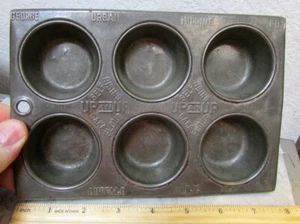 Vintage George Urban Milling Co Up & Up selbstaufsteigende Blechdose Muffinform für 6 Muffins - Bild 1 von 5