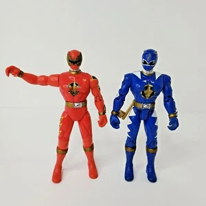 Power Rangers Dino Thunder Triassic Dino Actionfigur Bandai 2003 rot & blau - Bild 1 von 9