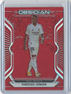 2020-21 PANINI OBSIDIAN VINICIUS JUNIOR REAL MADRID RED FLOOD 23/28 - Picture 1 of 2