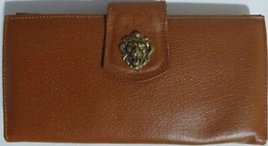 Baronet Leather Wallet Lions Head Fastener. NWOT Clean - Picture 1 of 8