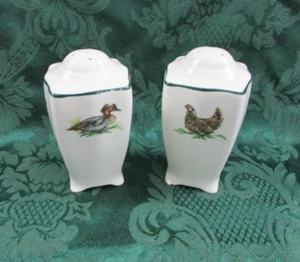 Johnson Brothers Salt & Pepper Set, Made in England, Brookshire Fowls - Picture 1 of 8