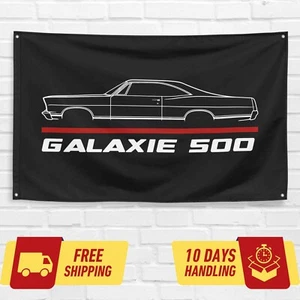 For Ford Galaxie 500 1967 Fastback Car Enthusiast 3x5 ft Flag Gift Banner - Bild 1 von 2