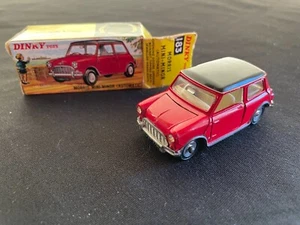 Dinky Toys 183 Morris Mini-Minor Automatic Red/Black Boxed w/ Leaflet 1966 - Picture 1 of 18