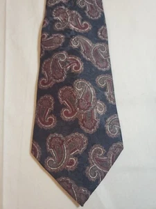 Christian Dior Monsieur Vintage Neck tie Black Red Paisley tie 4"/60" - Picture 1 of 3