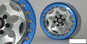 SSD 2.2" Champion PL Beadlock Wheels SILVER BLUE ring SSD00240 Pro-Line ProLine - Picture 1 of 4