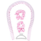 (Pink)Curling Foam Hair Roller Heatless Hair Curlers Headband DIY Sleeping SG5