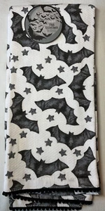 COLORDRIFT KÜCHENHANDTÜCHER (2) FLEDERMÄUSE WEISS GRAU 18 X 28 100 % BAUMWOLLE FROTTEE NEU IN VERPACKUNG - Bild 1 von 2
